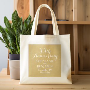 50th or Other Wedding Anniversary Personalised Tote Bag