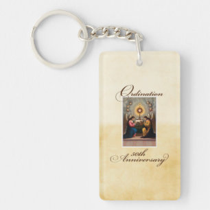 50th Ordination Anniversary Angels at Altar Key Ring