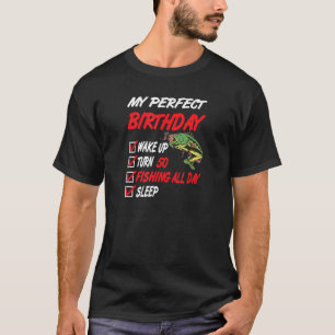 50th Perfect Birthday Fishing 50 Years Old Outdoor T-Shirt