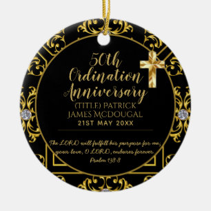 50th PRIEST Ordination Anniversary Personalised Ceramic Ornament