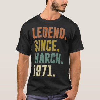 50th Retro Birthday Vintage Legend Since 1971 Pull T-Shirt