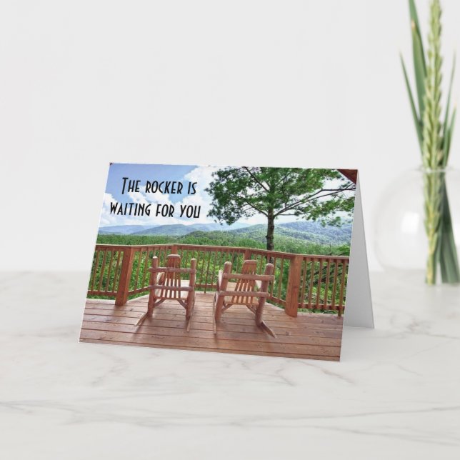 50th ROCKER IS WAITING FOR YOU HUMOR Card (Front)