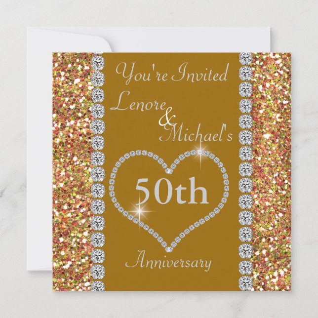 50th SPARKLE Anniversary Party Invitation (Front)