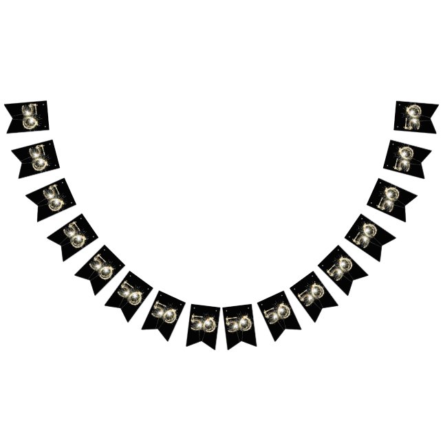 50th Sparklers On Black Bunting (All)