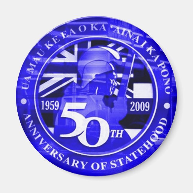 50th state celebration emblem magnet (Front)