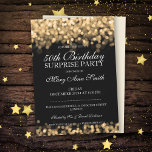 50th Surprise Birthday Party Gold Lights Invitation<br><div class="desc">Elegant 50th Surprise Birthday Party invitation design with sophisticated Gold Lights  motif,  custom name and date and additional text. Impress your family and friends with this stylish and classy birthday announcement design. Fully customisable! Easy to use and easy to personalise.</div>