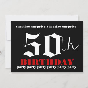 50th SURPRISE Birthday Party Invitation Template