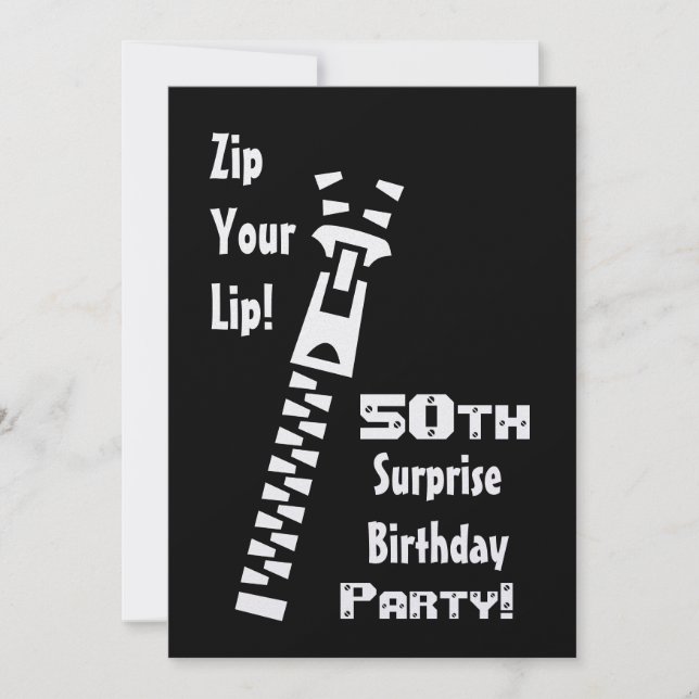 50th SURPRISE Birthday Party Invitation Template (Front)