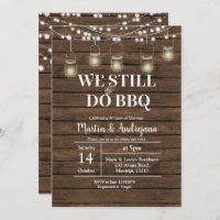 50th We Still do BBQ Wedding Anniversary invite