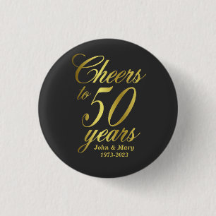50th Wedding Anniversary 3 Cm Round Badge