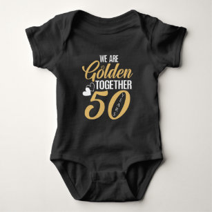 50th Wedding Anniversary 50 Years Golden Couple Baby Bodysuit