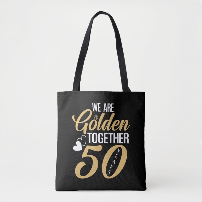 50th Wedding Anniversary 50 Years Golden Couple Tote Bag (Front)