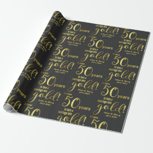 50th Wedding Anniversary 50 Years Wrapping Paper