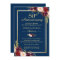 50th Wedding Anniversary Burgundy Floral Navy Blue