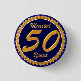 50th Wedding Anniversary Button