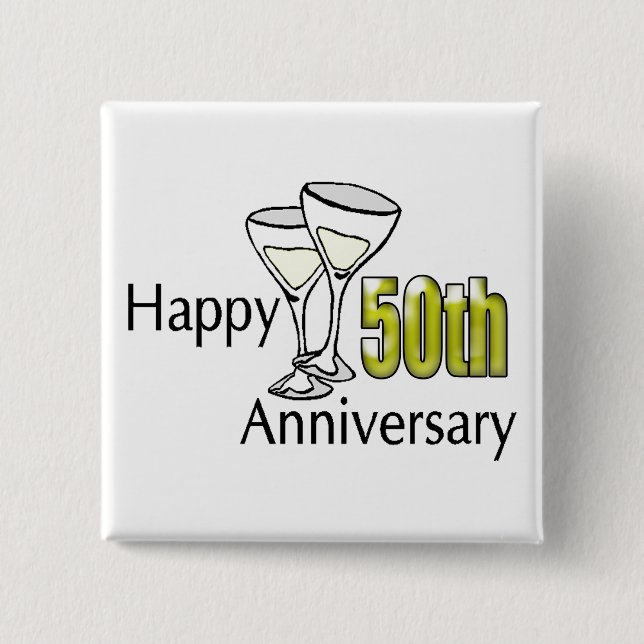 50th Wedding Anniversary Button (Front)