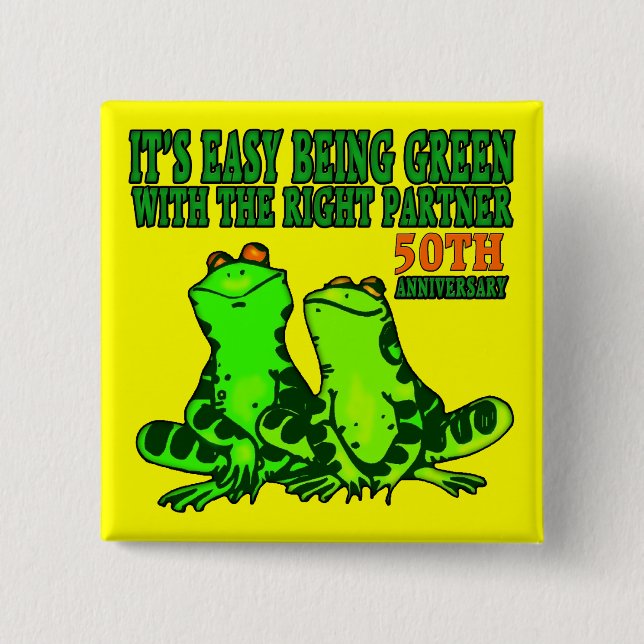 50th Wedding Anniversary Button (Front)