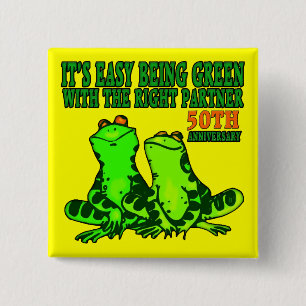 50th Wedding Anniversary Button