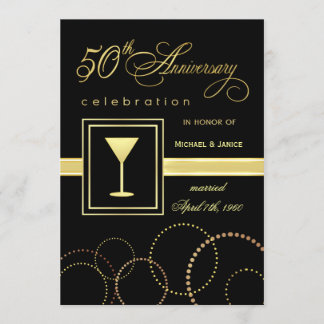 50th Wedding Anniversary Celebration - Modern Invitation