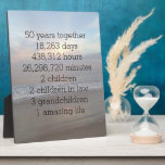 50th Wedding Anniversary Celebration  Plaque<br><div class="desc">A great 50th anniversary gift for your parents.  Customise the plaque with your family's information.</div>