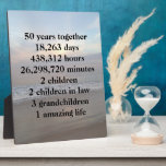 50th Wedding Anniversary Celebration  Plaque<br><div class="desc">A great 50th anniversary gift for your parents.  Customise the plaque with your family's information.</div>