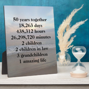 50th Wedding Anniversary Celebration Plaque