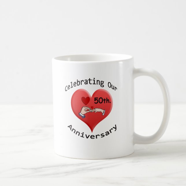 50th. Wedding Anniversary Coffee Mug (Right)
