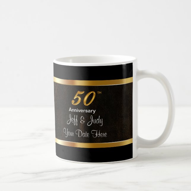 50th Wedding Anniversary Coffee Mug (Right)
