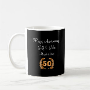 50th Wedding Anniversary Commemorative Coffee Mugs