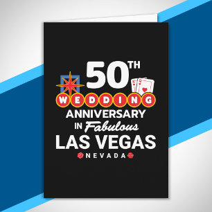 50th Wedding Anniversary Couples Las Vegas Trip Card