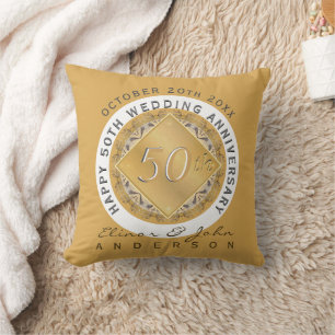 50th Wedding Anniversary Cushion