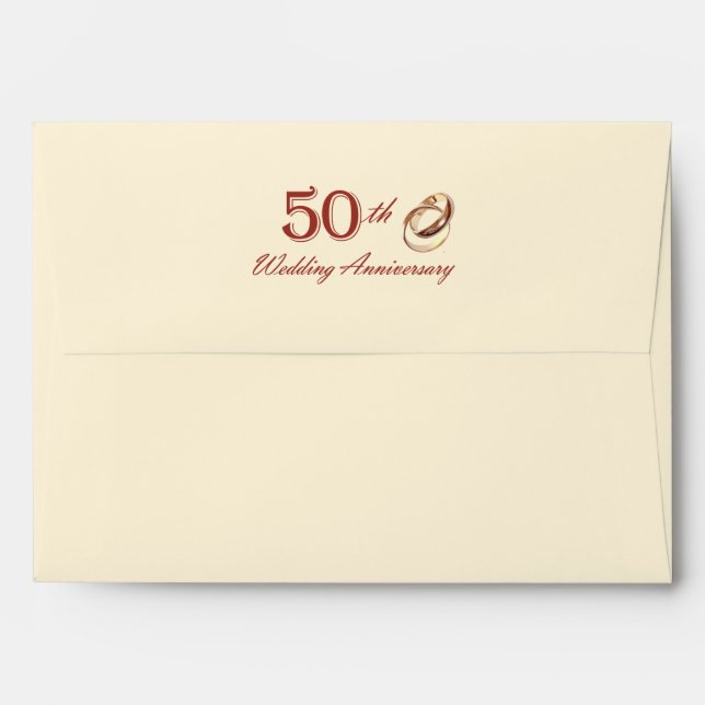 50th Wedding Anniversary  Customisable Envelopes (Back (Top Flap))