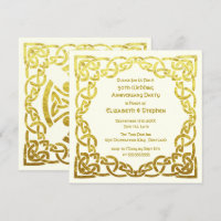 50th Wedding Anniversary Faux Gold Celtic Knot