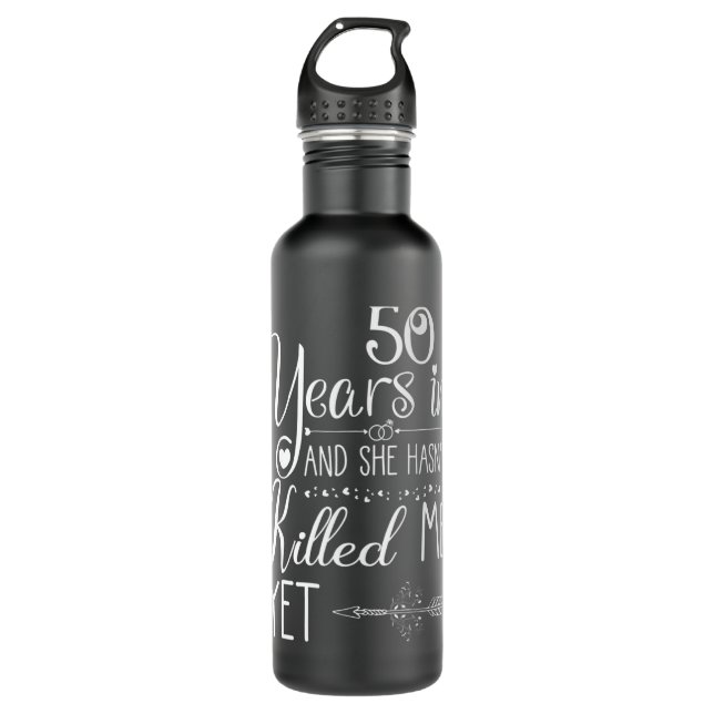 50th Wedding Anniversary for Him Couple 50 Years o 710 Ml Water Bottle (Front)