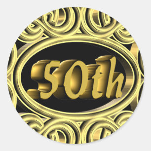 50th Wedding Anniversary Gifts Classic Round Sticker