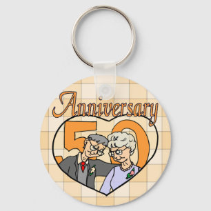 50th Wedding Anniversary Gifts Key Ring