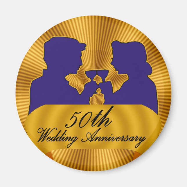 50th Wedding Anniversary Gifts Magnet (Front)