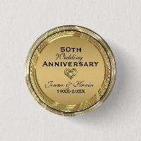 50th Wedding Anniversary Gold& Black