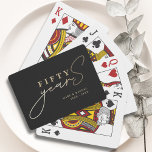 50th Wedding Anniversary Gold Black Favours Playing Cards<br><div class="desc">Elegant stylish playing cards for a milestone 50th anniversary.  Perfect as favours for guests or a memory keepsake for the happy couple.  Easily personalise for yourself or special friends,  couples,  parents or your husband / wife. Be sure to check out the rest of my collection for more products.</div>