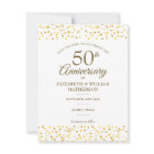 50th Wedding Anniversary Gold Hearts Confetti