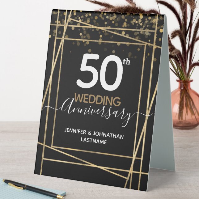 50th Wedding Anniversary Gold Photo (In SItu (Table))