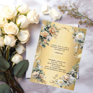 50th wedding anniversary gold yellow florals