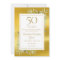 50th Wedding Anniversary Greenery Gold Foil
