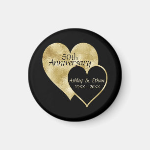 50th wedding Anniversary Hearts Magnet