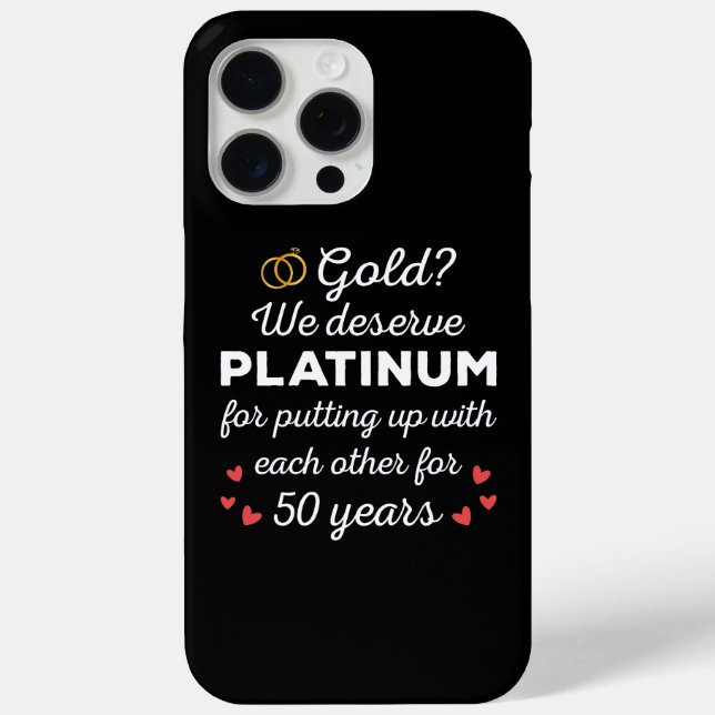 50th Wedding Anniversary I - Gold Funny Couple Case-Mate iPhone Case (Back)