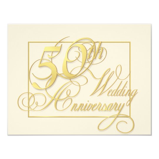 50th Wedding Anniversary - Inexpensive Invitations