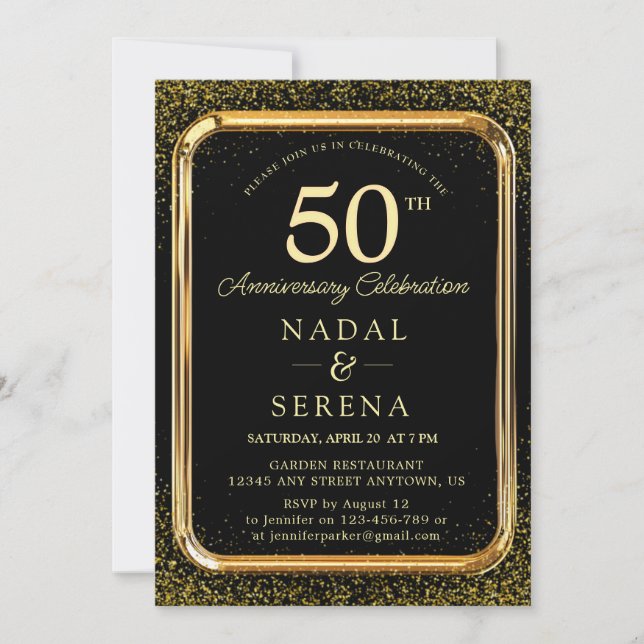 50th Wedding Anniversary Invitation (Front)