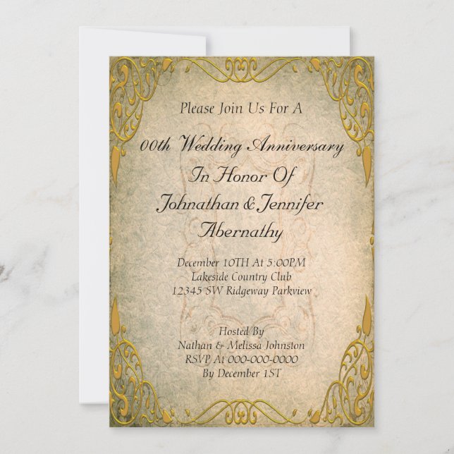 50th Wedding Anniversary Invitation (Front)