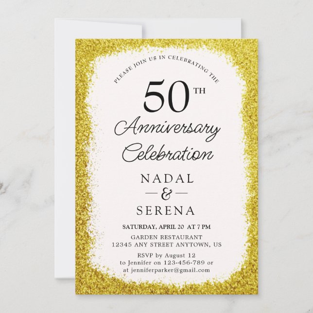 50th Wedding Anniversary Invitation (Front)