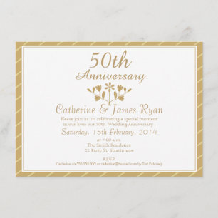 50th Wedding Anniversary Invitation